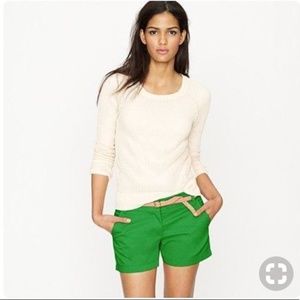 Green J.Crew Chino Shorts